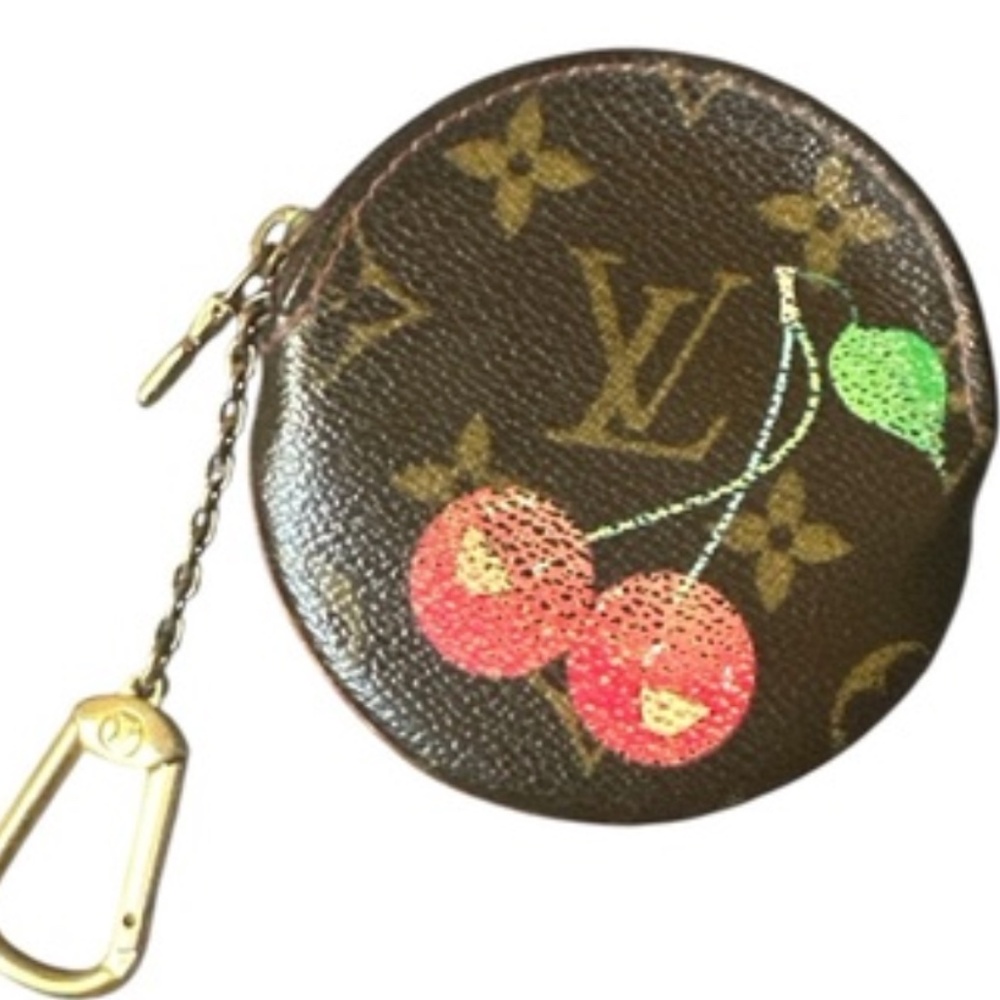 Louis Vuitton Monogram Porte Monnaie Round Coin Case Brown